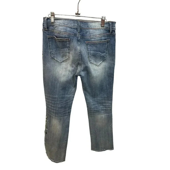 Driftwood Kelly Women's Blue Classic Fit Embroidered Bootcut Jean Size W29 L33 - Picture 2 of 5